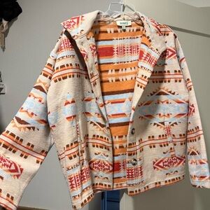 Aztec Rockin C Jacket - Beige and Orange